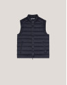 Technical padded waistcoat navy blue mink