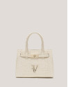 Satchel Mini Millie beige alligator embossed leather
