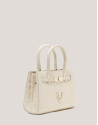 Satchel Mini Millie beige alligator embossed leather