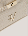 Bolso Satchel Mini Millie piel grabado coco beige