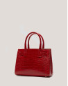 Bolso Satchel Mini Millie piel grabado coco rojo