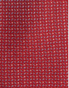 Corbata de seda roja con jacquard geométrico gris claro