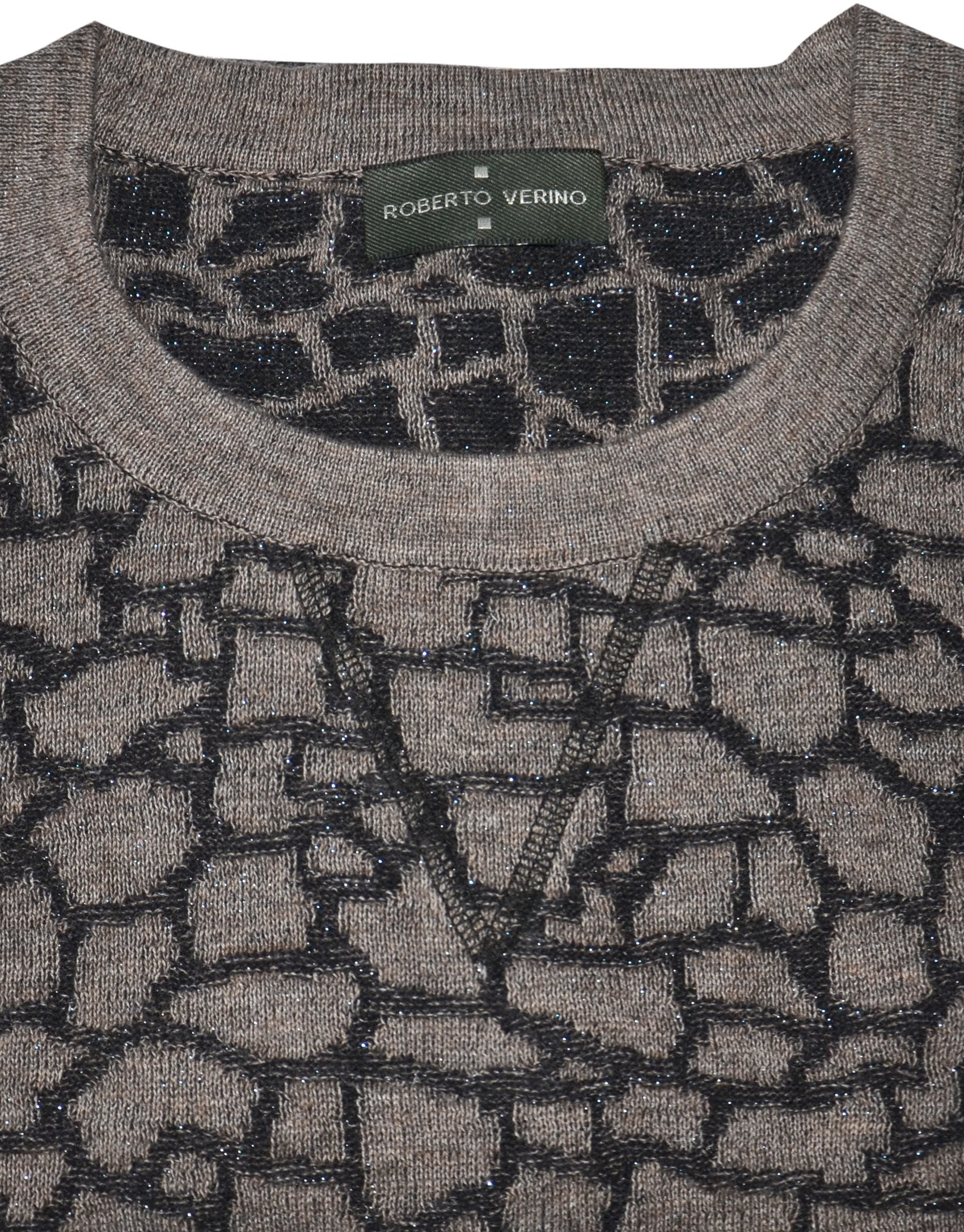  Long  jaquard taupe design 
