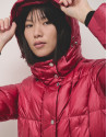 Red quilted coat  - Woman - AW2024 | Roberto Verino