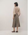 Beige and blue micro-print midi skirt - Woman | Roberto Verino