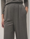 Pantalón ancho en punto brillo gris - Mujer | Roberto Verino