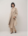 Beige shiny knit long sleeveless dress - Woman | Roberto Verino