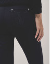 Navy coupe knit slim fit elastic pants - Woman | Roberto Verino