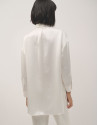 Ivory satin shirt with long sleeves - Woman | Roberto Verino
