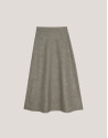 Beige and blue micro-print midi skirt - Woman | Roberto Verino