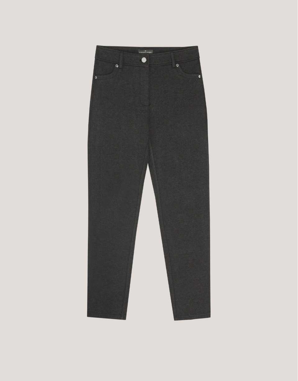 Pantalón slim elástico punto cortado gris | Roberto Verino