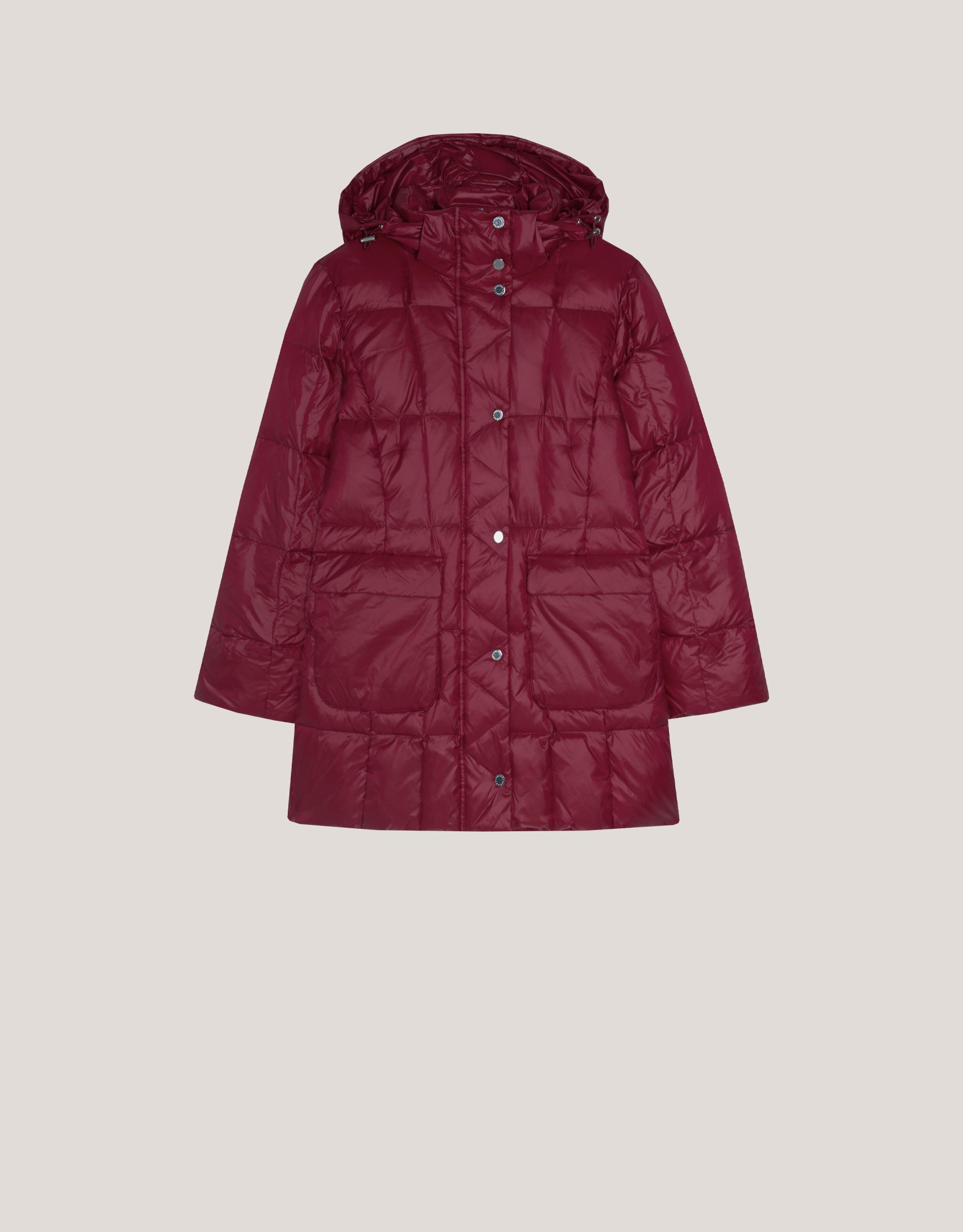 Red quilted coat  - Woman - AW2024 | Roberto Verino