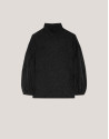 Camiseta cuello alto punto brillo negro - Mujer | Roberto Verino