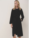 Oversize long black double-faced cloth coat