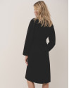 Abrigo largo oversize doble faz negro