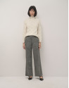Pantalón recto tweed blanco y negro - Mujer | Roberto Verino