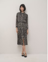 Vestido camisero midi estampado devoré ... | Roberto Verino