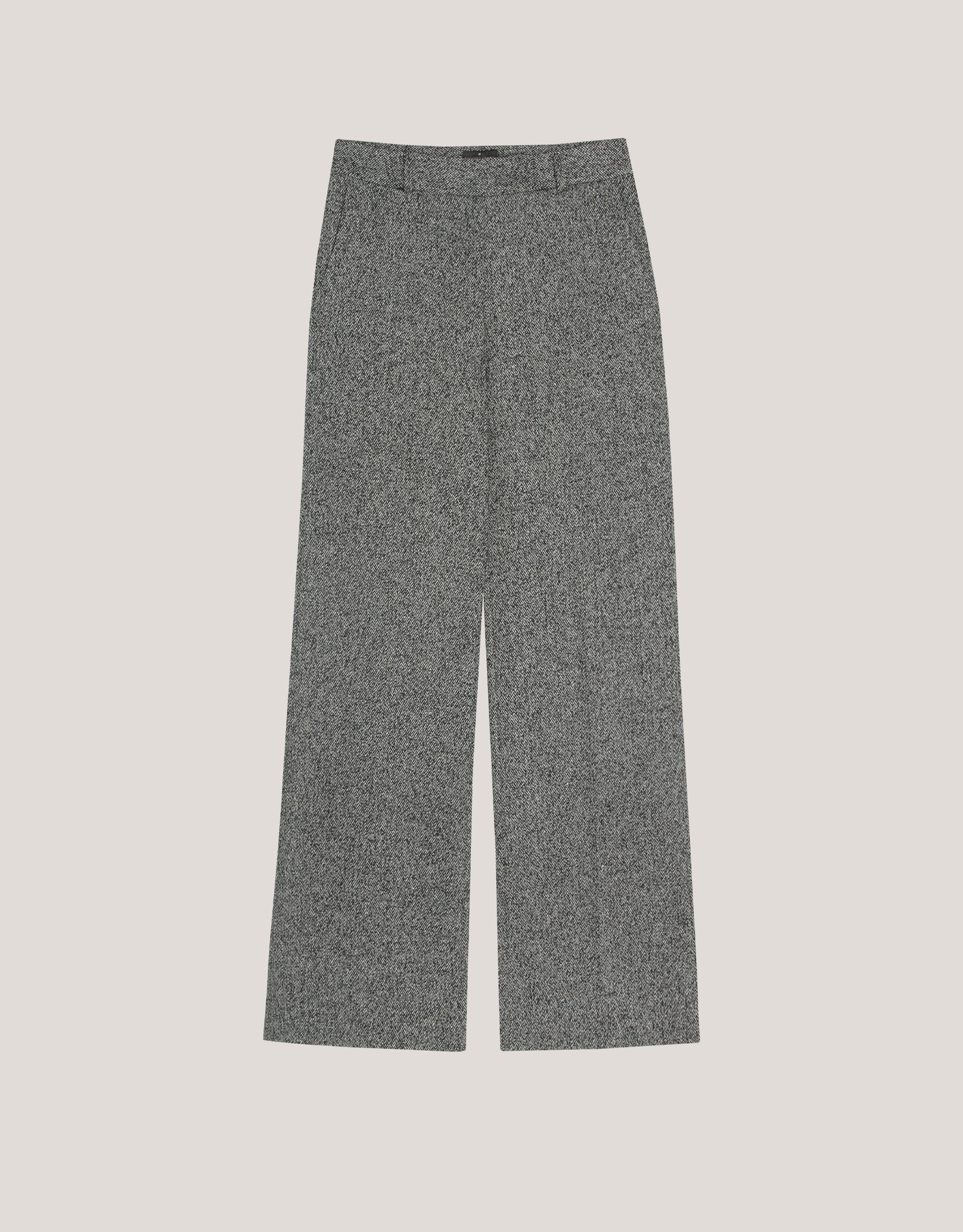 Black and white tweed straight pants - Woman | Roberto Verino