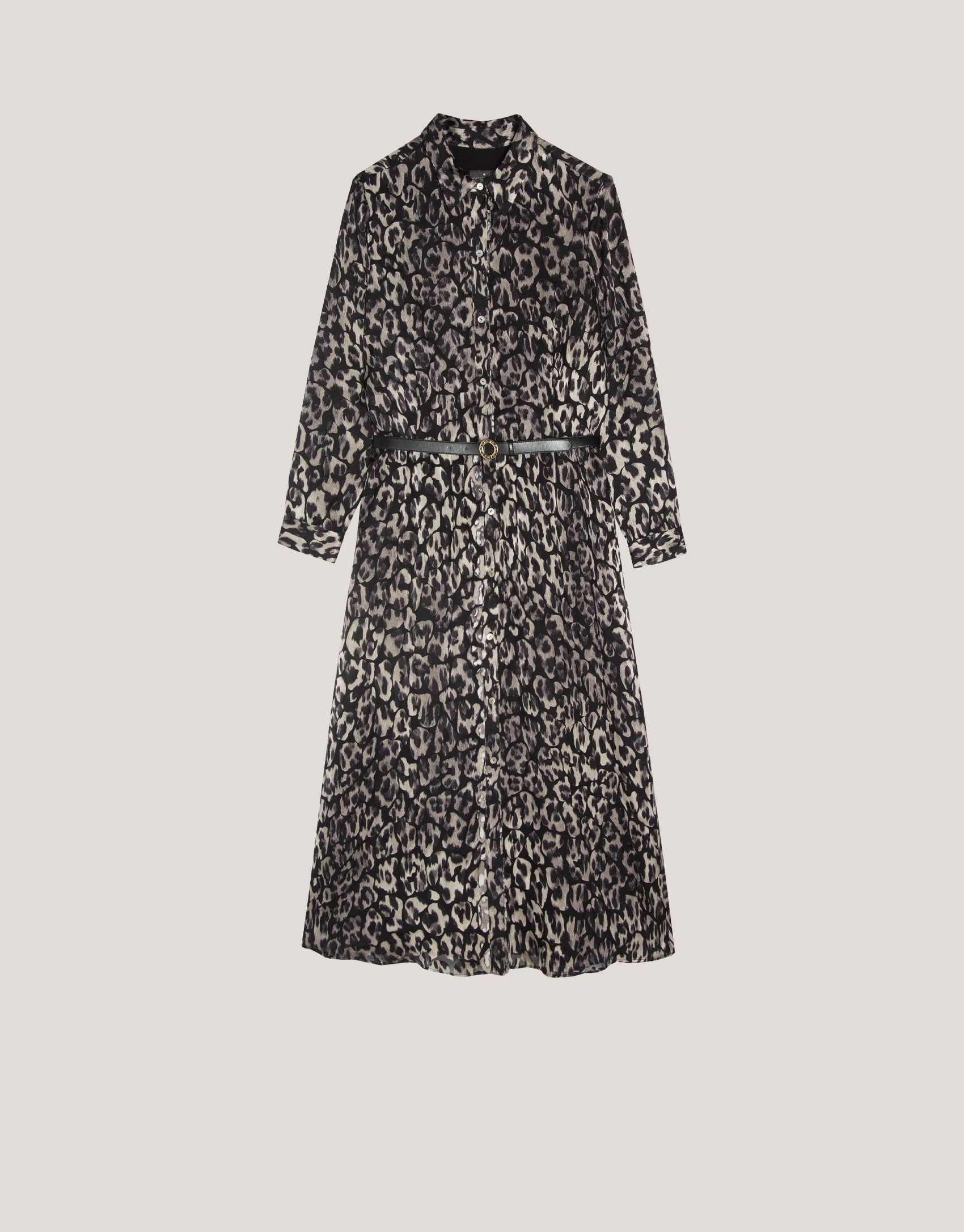 Vestido camisero midi estampado devoré ... | Roberto Verino
