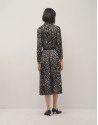 Animal print shirtwaist devoré midi-dress | Roberto Verino