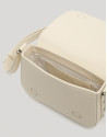 Beige leather Mini Mafalda shoulder bag