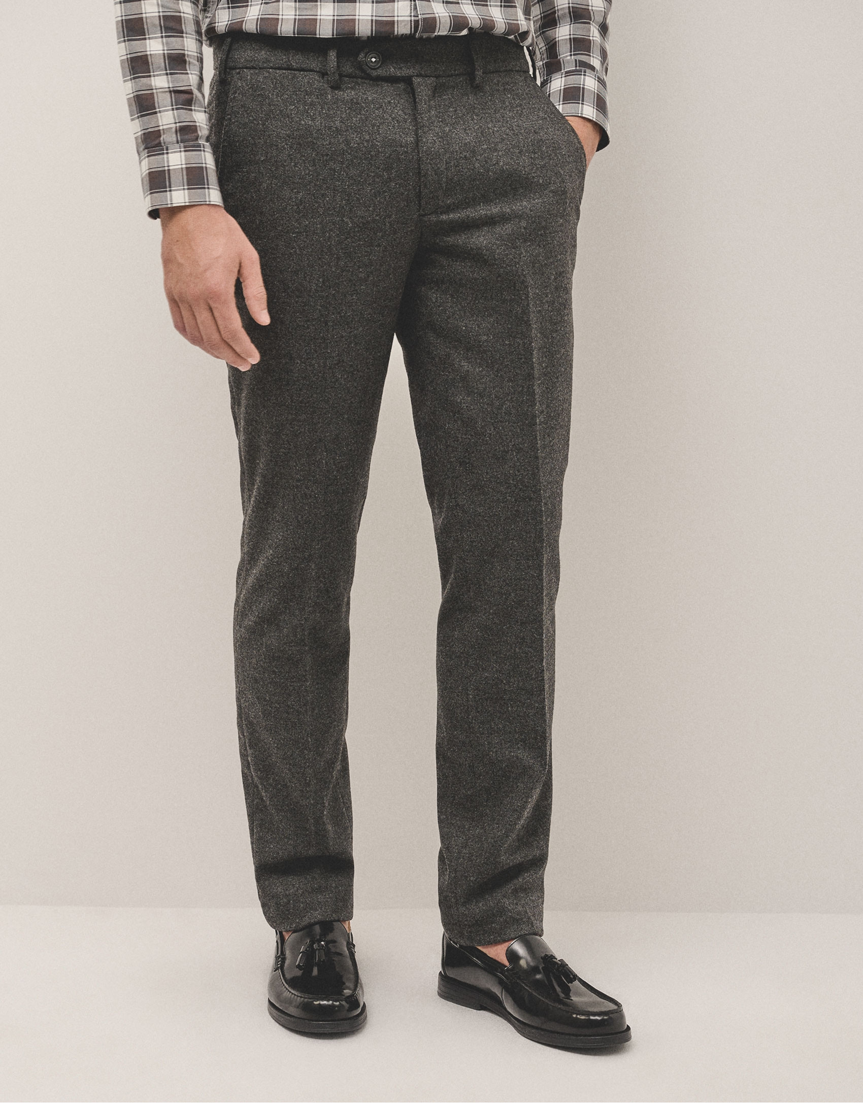 Pantalón lana gris marengo - Hombre - OI2024 | Roberto Verino