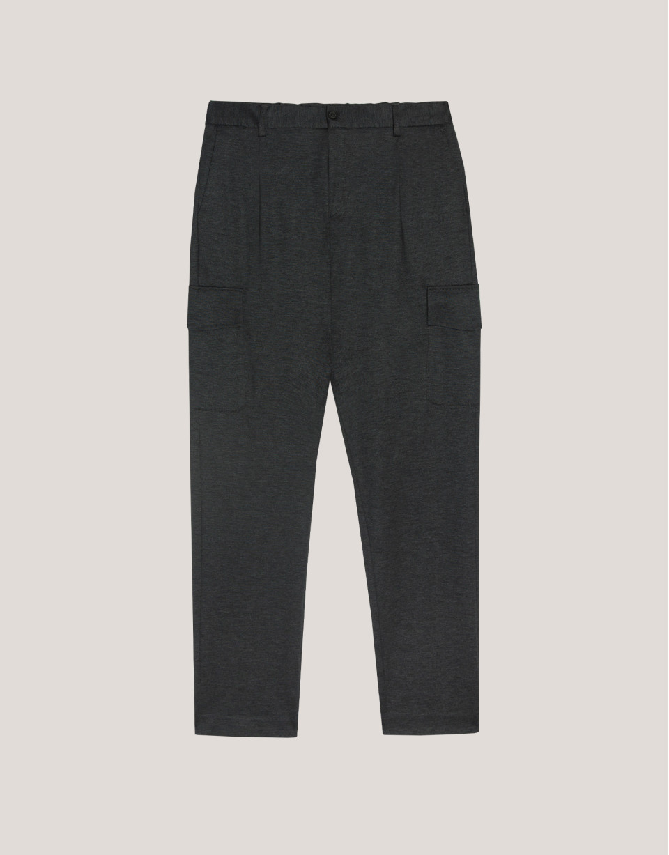 Pantalón cargo sarga gris oscuro - Hombre | Roberto Verino