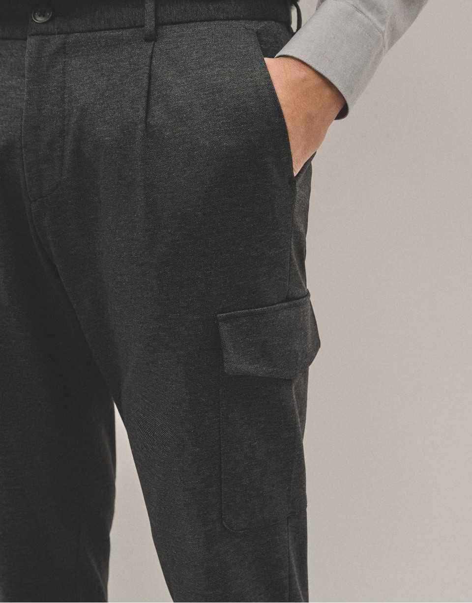 Pantalón cargo sarga gris oscuro - Hombre | Roberto Verino