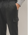 Pantalón cargo sarga gris oscuro - Hombre | Roberto Verino