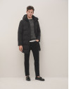 Parka acolchada larga color negro - Hombre | Roberto Verino