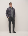 Navy blue quilted technical jacket - Man | Roberto Verino