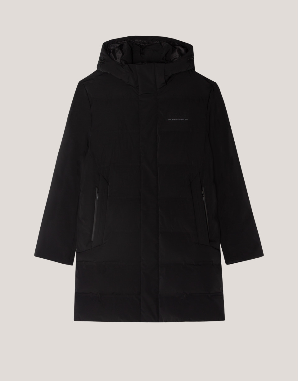 Long black quilted parka - Man - AW2024 | Roberto Verino