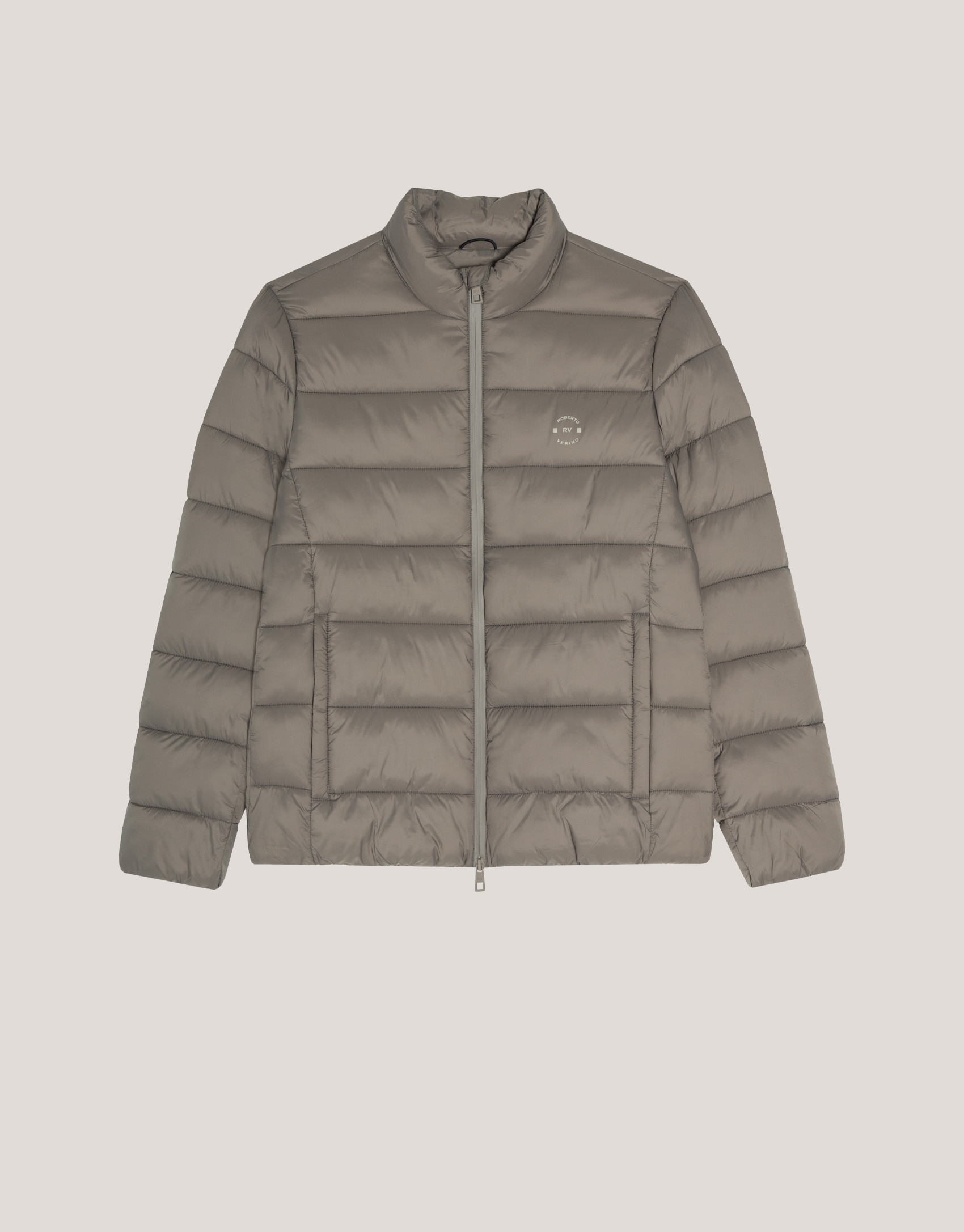 Dark mink quilted technical jacket - Man | Roberto Verino