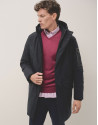Parka larga azul marino interior acolchado | Roberto Verino