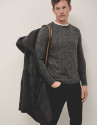 Long black quilted parka - Man - AW2024 | Roberto Verino