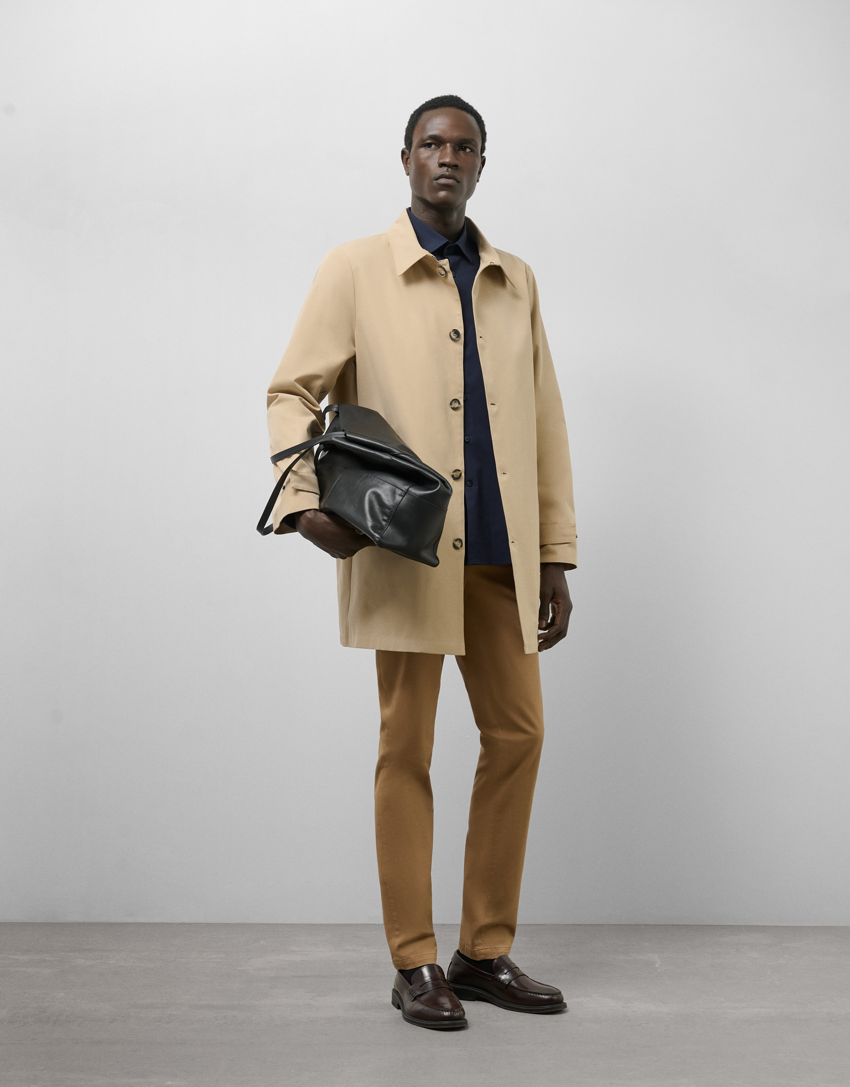 Gabardina algodón técnico beige - Hombre | Roberto Verino