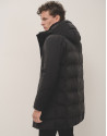 Parka acolchada larga color negro - Hombre | Roberto Verino