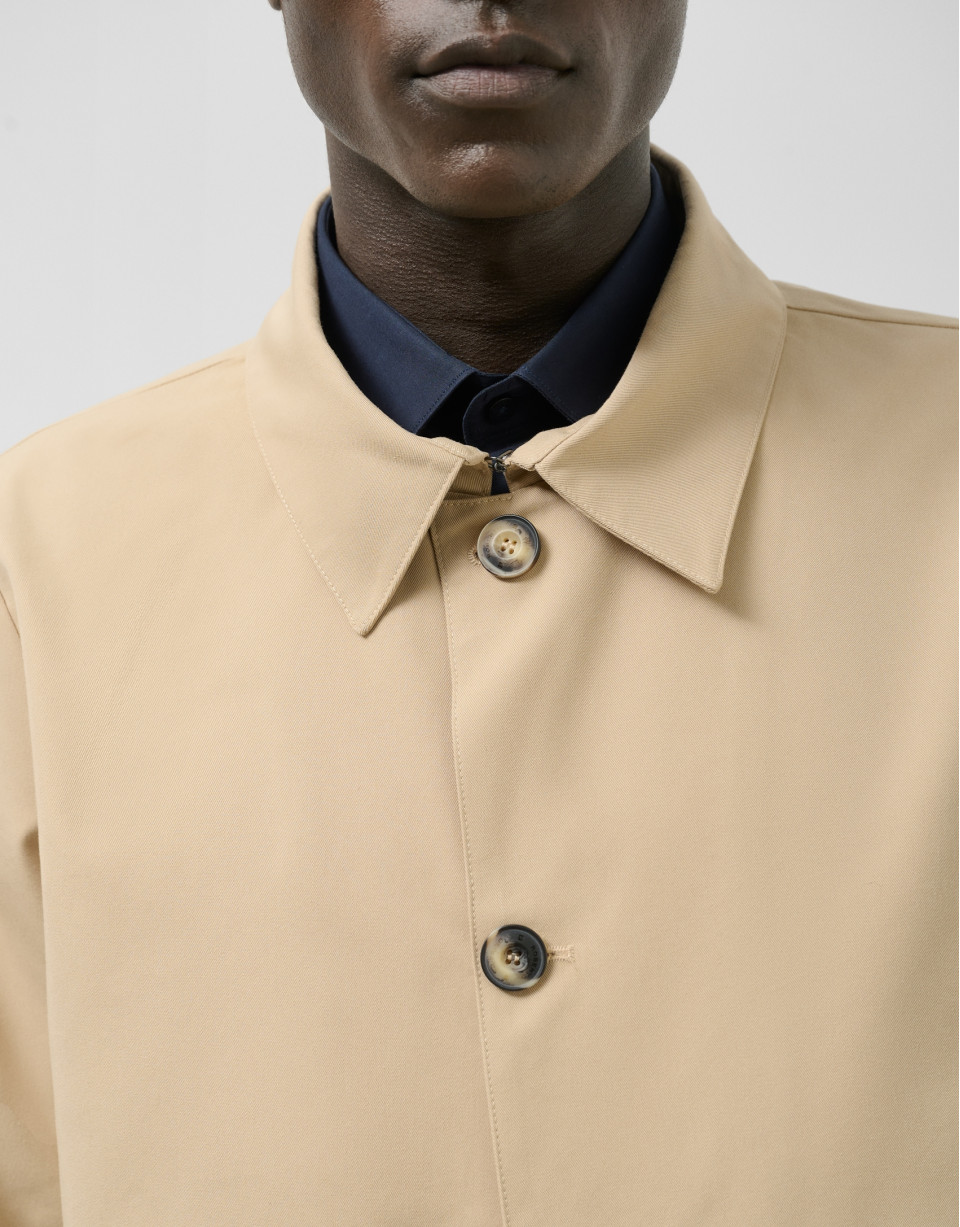 Gabardina algodón técnico beige - Hombre | Roberto Verino