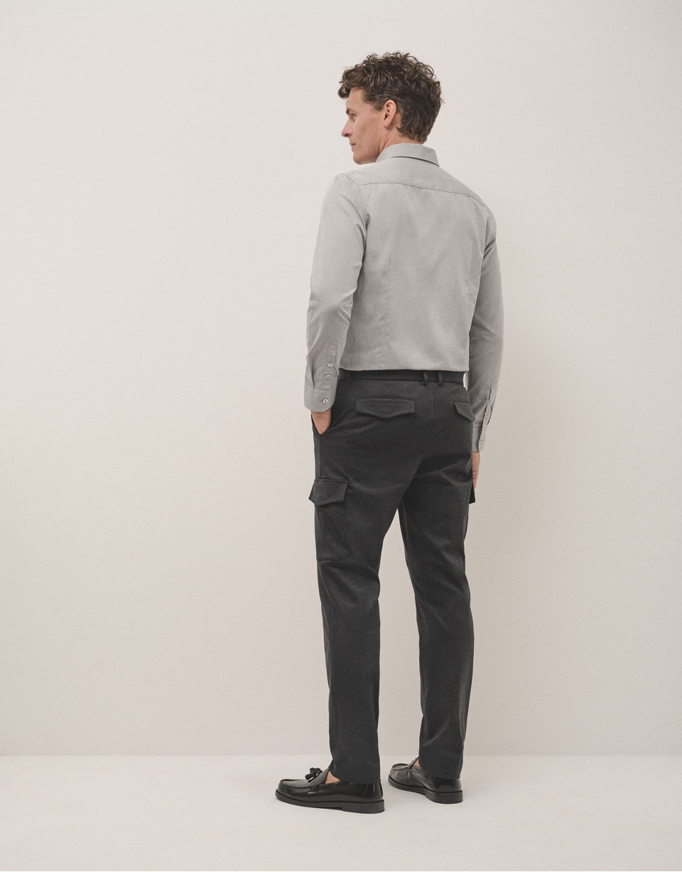 Pantalón cargo sarga gris oscuro - Hombre | Roberto Verino