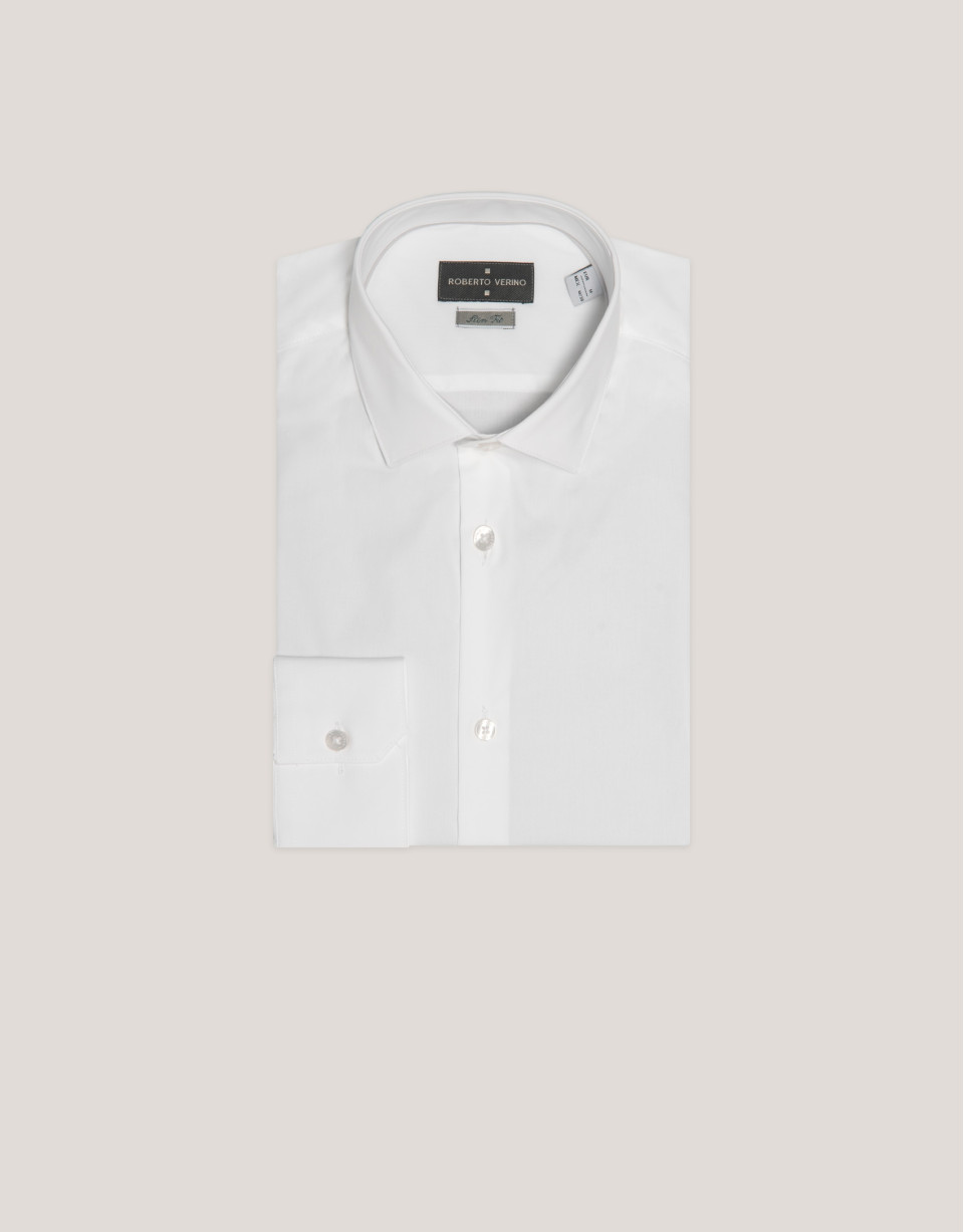 White slim fit dress shirt - Man - AW2024 | Roberto Verino