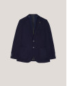 Navy pique knit blazer