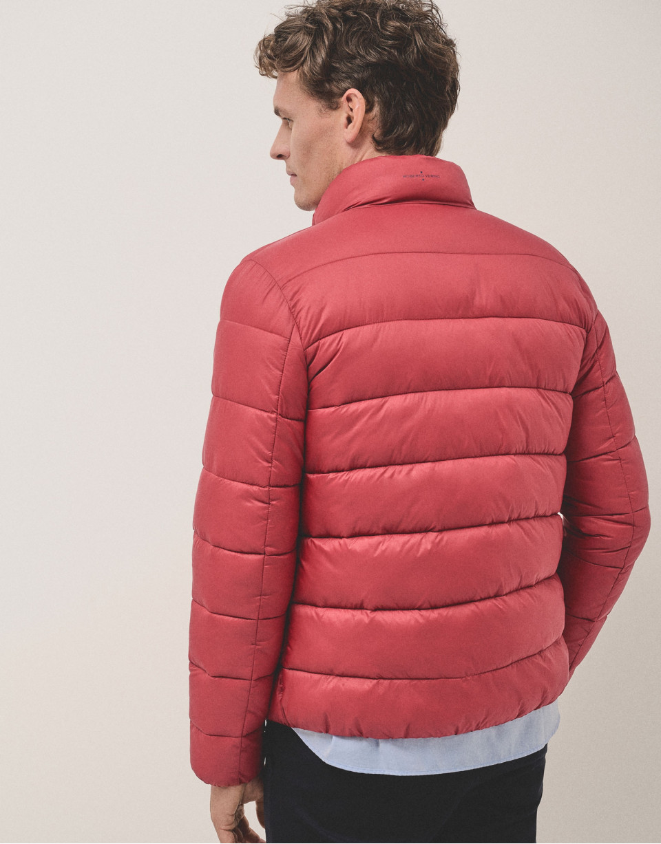 Red quilted technical jacket - Man - AW2024 | Roberto Verino