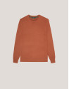 Burnt orange structured wool sweater - Man | Roberto Verino