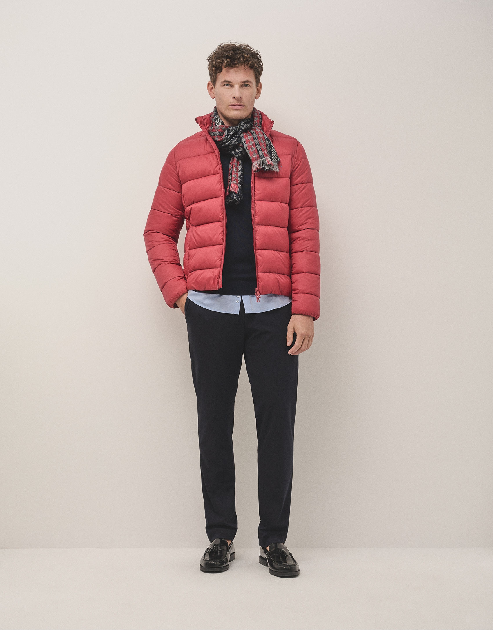 Red quilted technical jacket - Man - AW2024 | Roberto Verino