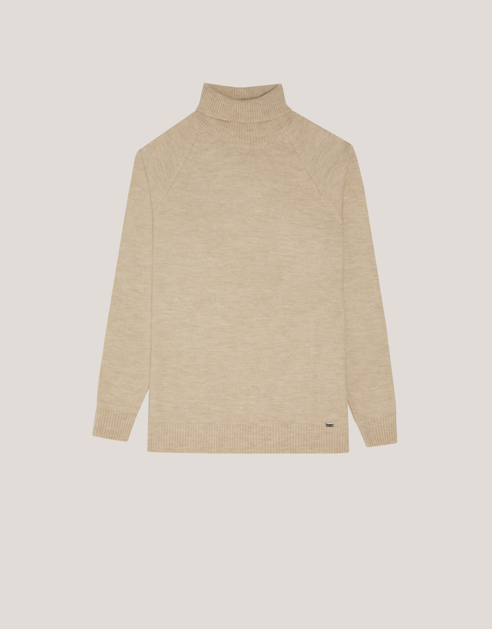 Jersey cuello cisne arena melange - Hombre | Roberto Verino