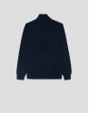 Plain navy blue zipped jacket - Man - SS2025 | Roberto Verino