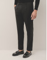 Black dress trousers with turn-up hem