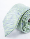 Green and blue microprint tie