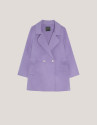 Lilac three-quarter double-faced coat