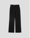 Black straight pants with embossed design